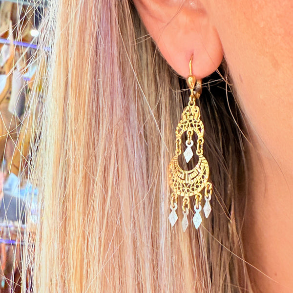 Boucles d'oreilles Savoyardes en Or 18k 4.97 Grs