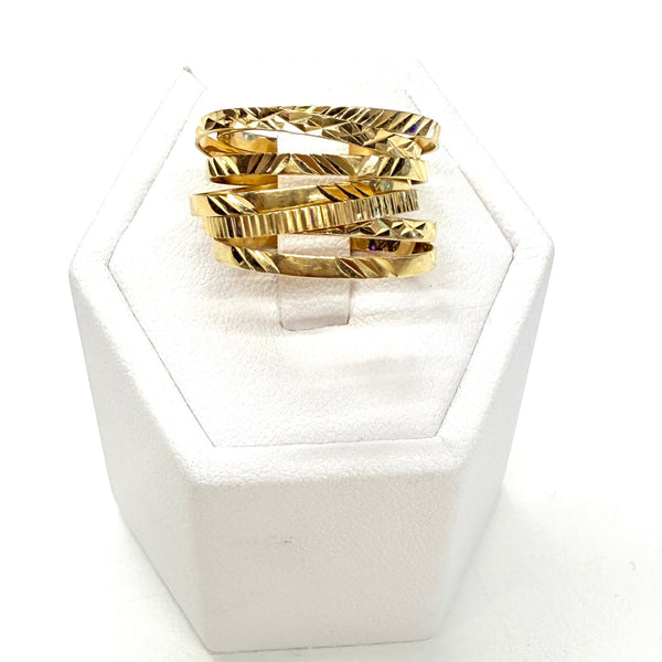 Bague Semainier Or Jaune 18k -Taille 54