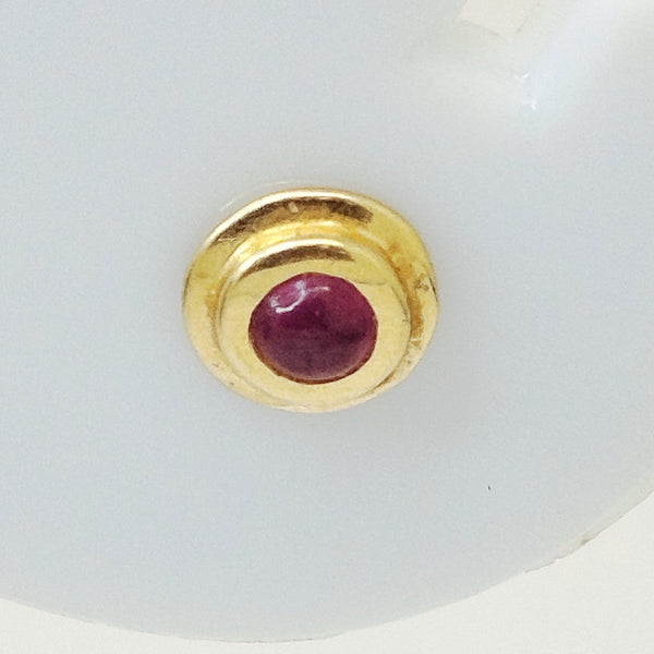 Boucles d'oreilles Or Jaune 18K avec Saphir 1.70 Grs