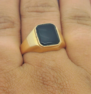 Chevalière en Or Jaune 18K 4.54 Grs - Taille 68