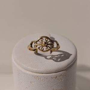 Bagues anciennes en or jaune 18 carats Taille-52