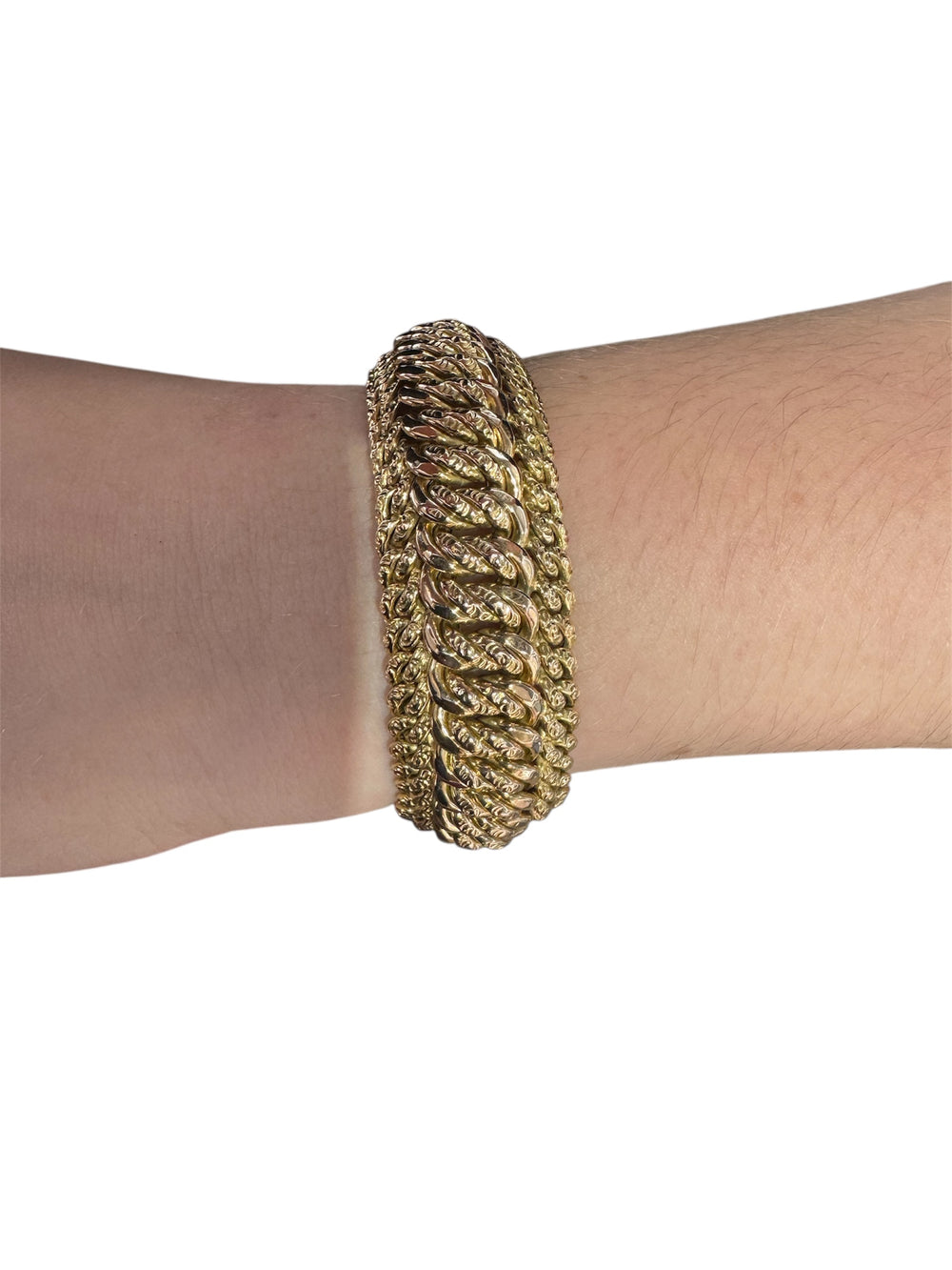 Bracelet Manchette Or Jaune 18K 45.81 Grs