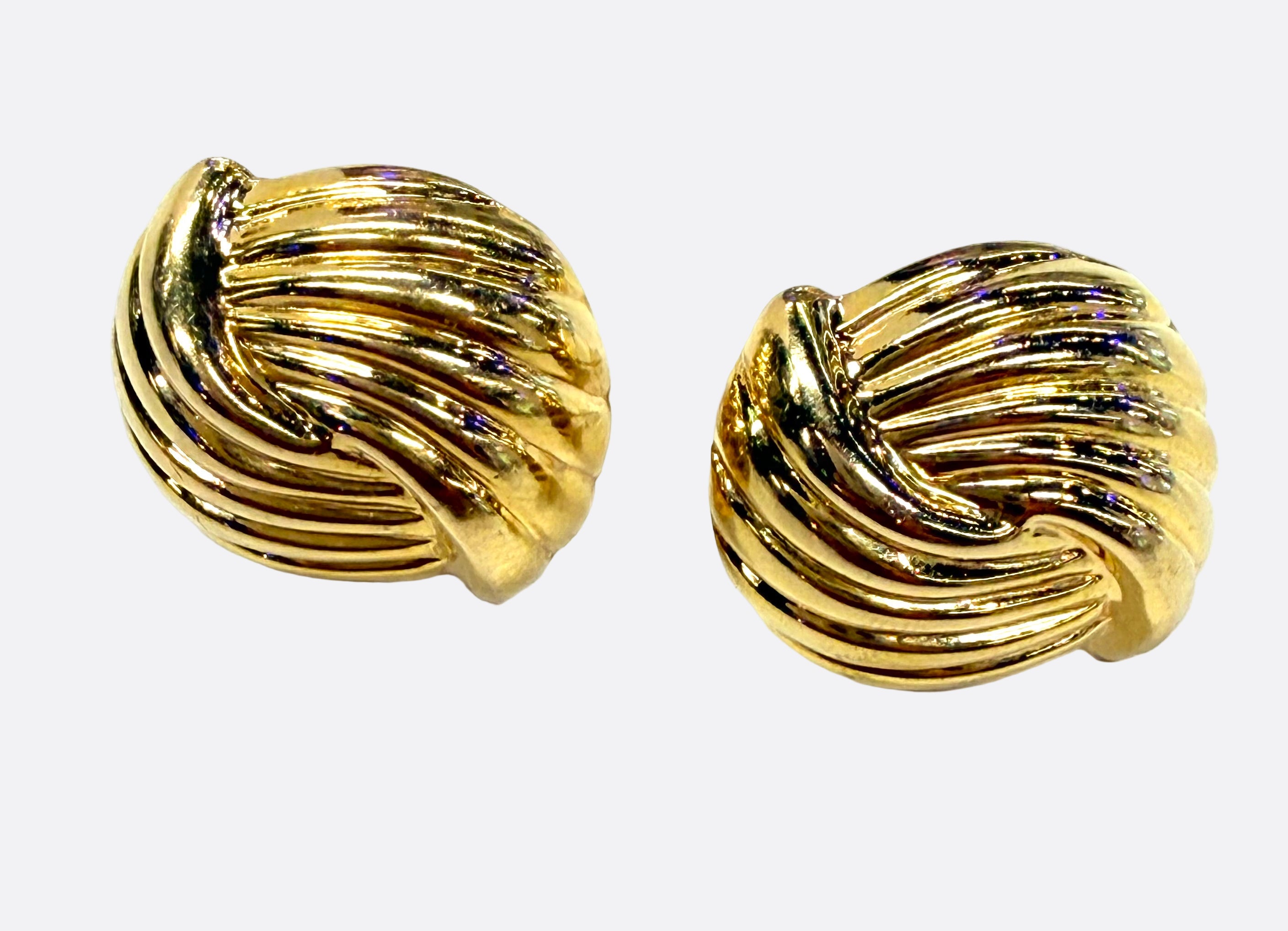 Boucles d'oreilles Or Jaune 18k - 3.42 Grs