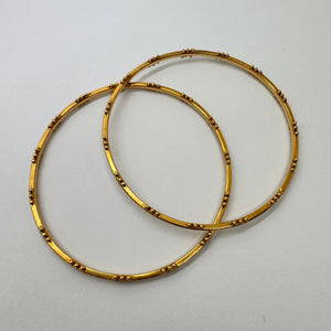 Bracelet Jonc en Or Jaune 18K Travaillé 9.18 Grs