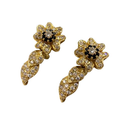 Boucles d'oreilles Dormeuses en Or Jaune 18k 11.09 Grs