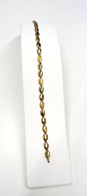 Bracelet en Or Jaune 18 Carats à Maillons Ovales 18 cm