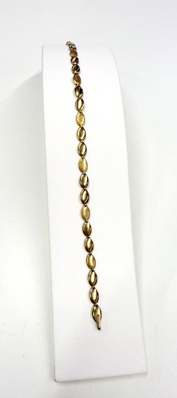 Bracelet en Or Jaune 18 Carats à Maillons Ovales 18 cm