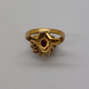 Bague Ancienne en Or Jaune 18K- Taille 55