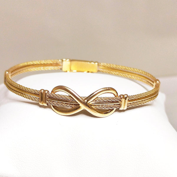 Bracelet Jonc Fantaisie en Or Jaune 18k 10.74 Grs