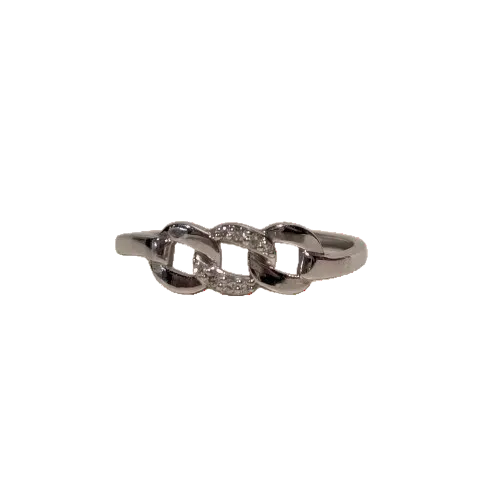 Bague En Or Blanc Taille 54 - Modèle Simple Et Intemporel, Occasion, Parfaite Pour Un Cadeau Ou Un Usage Quotidien
