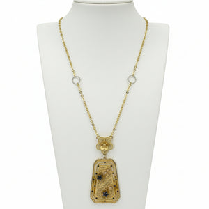 Collier en Or 18 Carats avec Oxyde de Zirconium Poids - 18.77 Grs