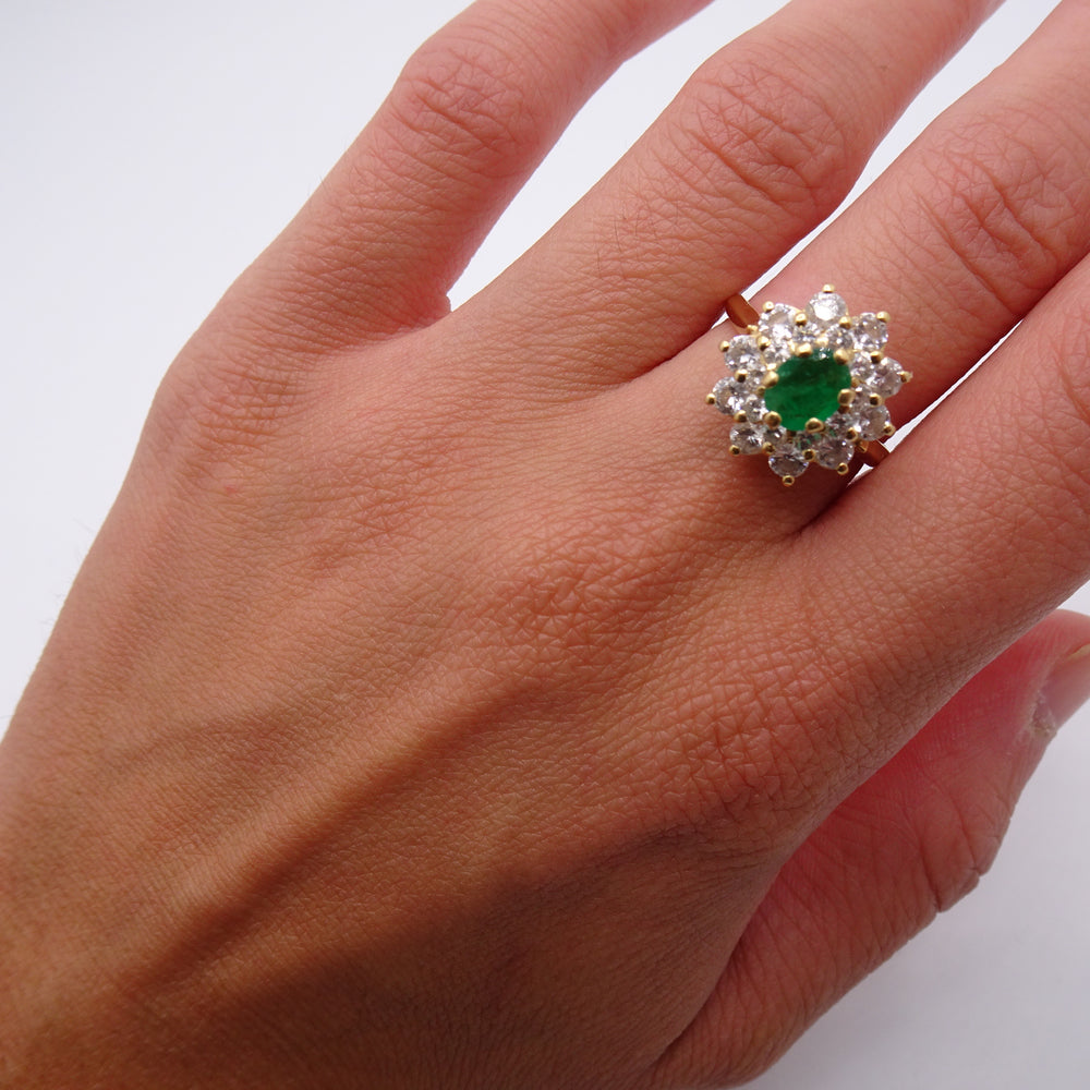 Bagues Marguerite en Or Jaune 18K Taille-53