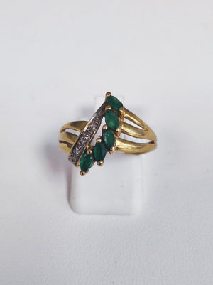 Bague Or Jaune 18K avec Oxyde de Zirconium