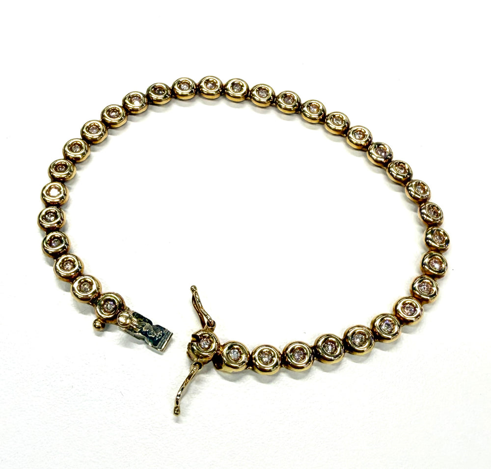 Bracelet Rivière en Or Jaune 18k 9.79 Grs