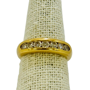 Bague Demi Tour en Or Jaune 18K - T 51