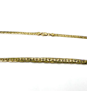 Collier Ras du Cou Or Jaune Maille Haricot 18k