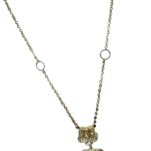 Collier en Or 18 Carats avec Oxyde de Zirconium Poids - 18.77 Grs