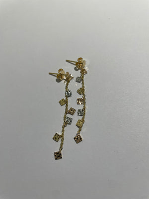 Boucles d'oreilles pendantes en or jaune 18K 1.89 Grs