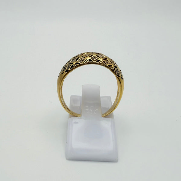 Bague Ancienne en Or Jaune 18 Carats - T 58