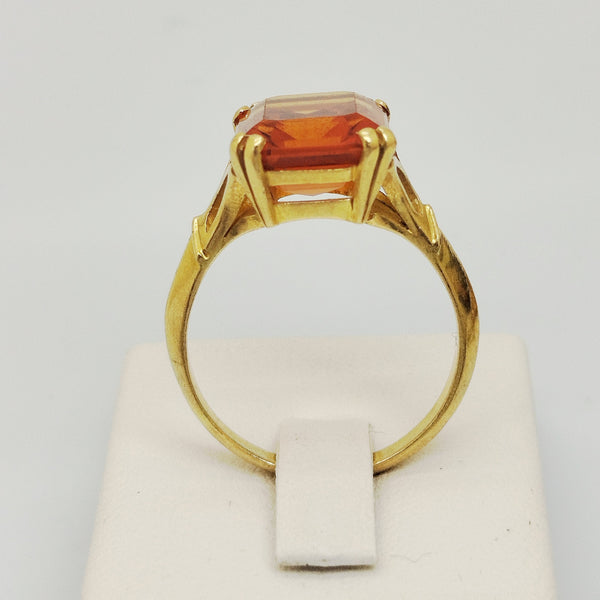 Bagues en Or Jaune 18K avec grenat 5.93 Grs - Taille 58