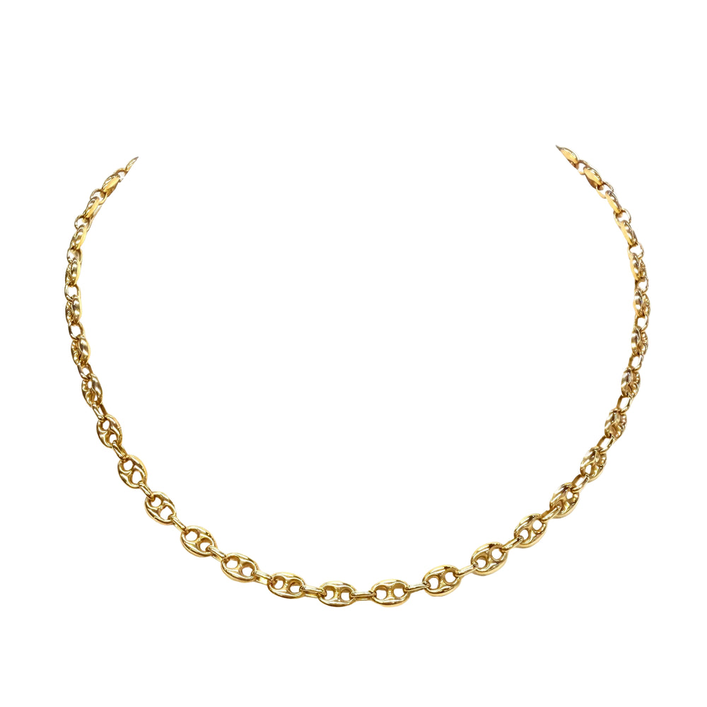Collier Grain de Café en Or Jaune 18k - 11.76g