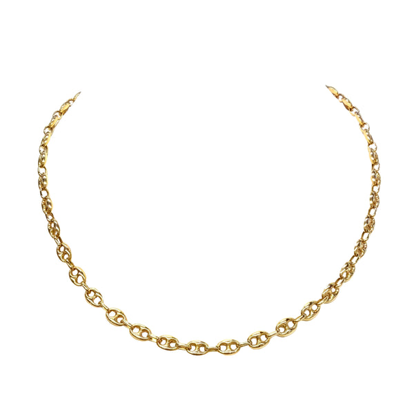 Collier Grain de Café en Or Jaune 18k - 11.76g
