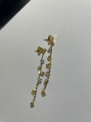 Boucles d'oreilles pendantes en or jaune 18K 1.89 Grs