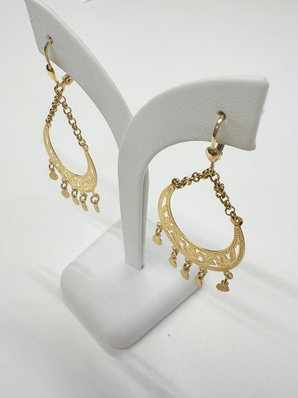 Boucles d'oreilles Savoyardes en Or Jaune 18k - 4.84 Grs