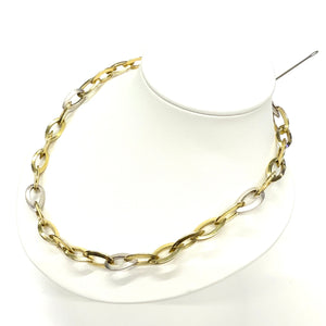 Collier Ras du Cou en Or Jaune et Or Blanc 18k - 15.89 Grs