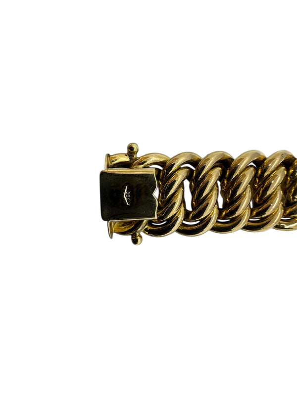 Bracelet Gourmette Or Jaune 18K Lg20cm