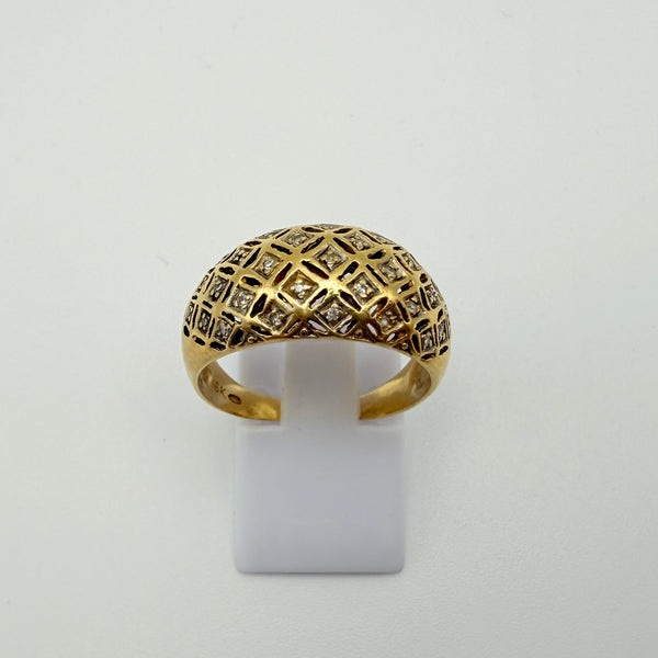 Bague Ancienne en Or Jaune 18 Carats - T 58