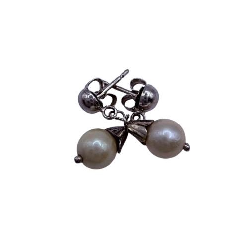 Boucles d'oreilles pendantes en or blanc 18K 3.25 Grs