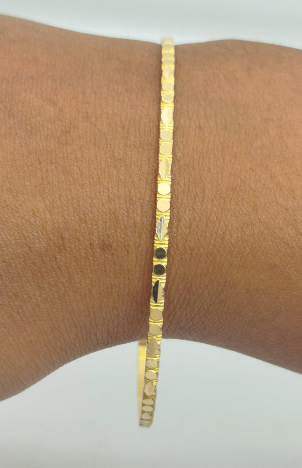 Bracelet Jonc en Or Jaune 18K  6.32 Grs