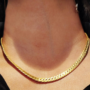 Collier Ras du Cou en Or Jaune 18K- 24.32g