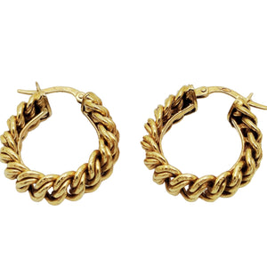 Boucles d'oreilles créoles en Or Jaune 18K - 7.23g