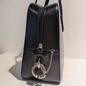 Cartier Panthère 2004 Noir Cuir Sac à Main en très Bon Etat