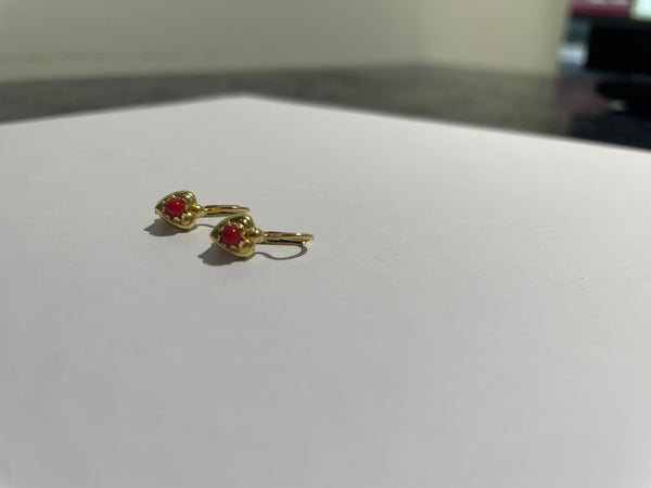 Boucles d'oreilles dormeuses en or jaune 18k 1.98 Grs