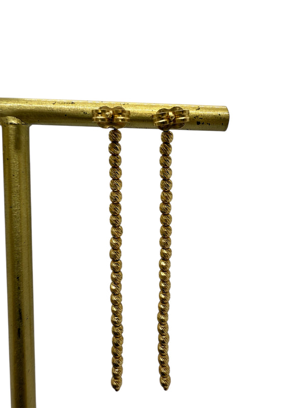 Boucles d'oreilles pendantes en or jaune 18 carats