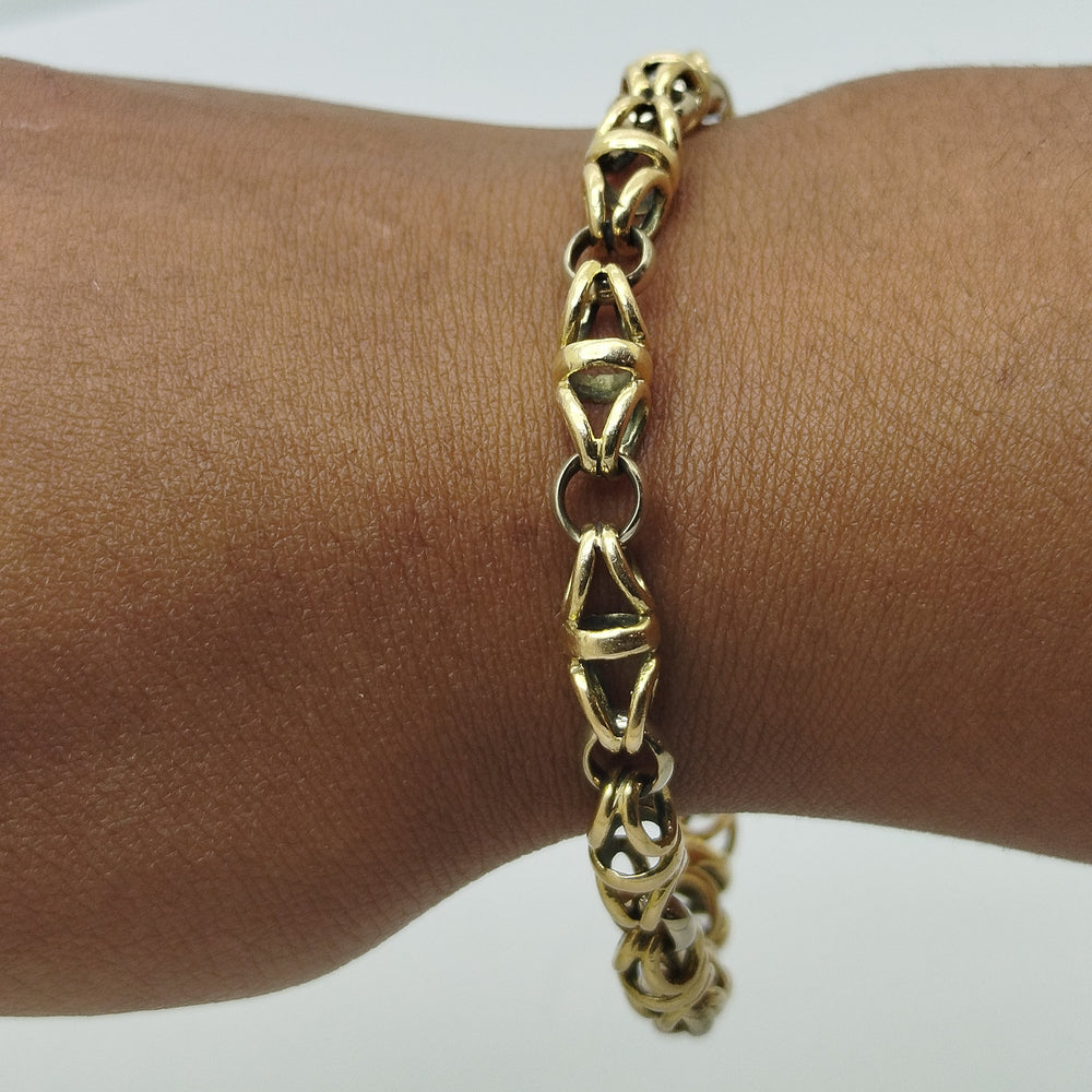 Bracelet Fantaisie en Or Jaune 18K 17.37 Grs