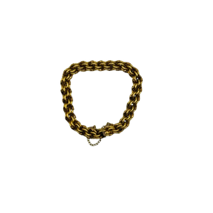 Bracelet Maillon Torsadé Or Jaune 18K Lg20cm