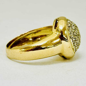 Bague Empierrée en Or Jaune 18 Carats Taille 57