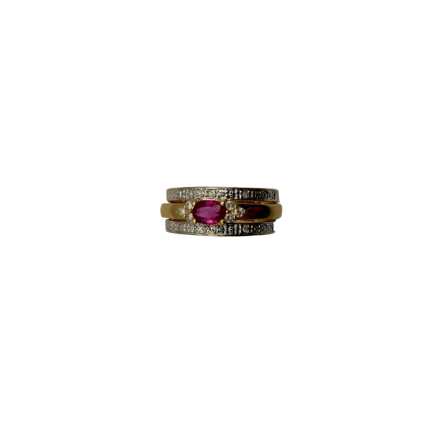 Bague en Or Jaune, Or Blanc 18K Taille-54