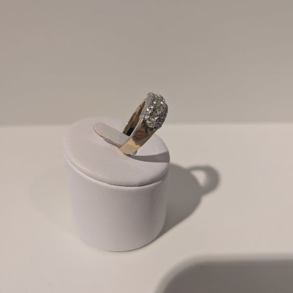 Bague Baguette en Or Jaune avec 28 Diamants - T 60