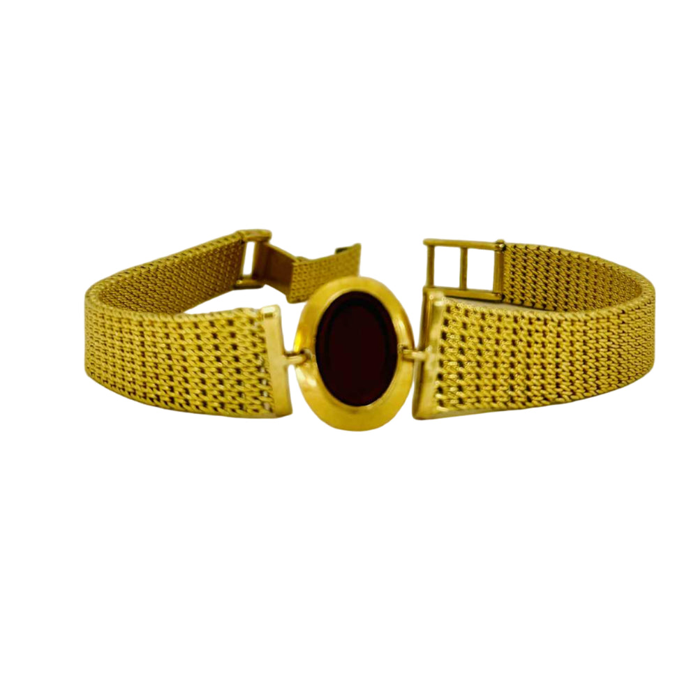 Bracelet Maille Polonaise en Or Jaune 18 Carats