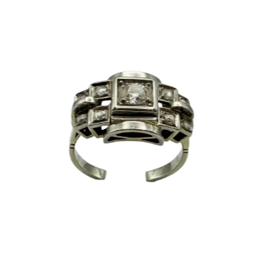 Bagues en Or Blanc 18K Taille-56