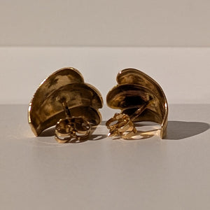 Boucles d'oreilles en or jaune 18K 3.33 Grs