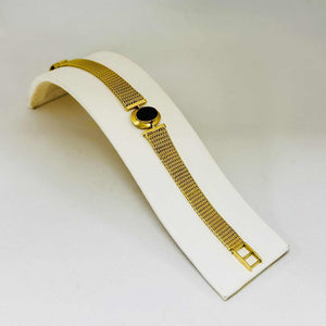 Bracelet Maille Polonaise en Or Jaune 18 Carats