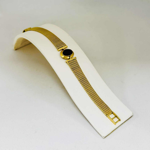 Bracelet Maille Polonaise en Or Jaune 18 Carats