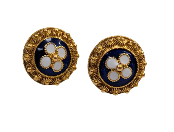 Boucles d'oreilles en or jaune 20K 2.47 Grs