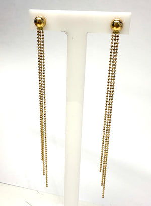 Boucles d'oreilles pendantes en or jaune 18k 4.14 Grs